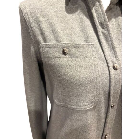 Workshop Republic Women's XS Gray Long Sleeve Button-Up Shirt - Picture 3 of 11